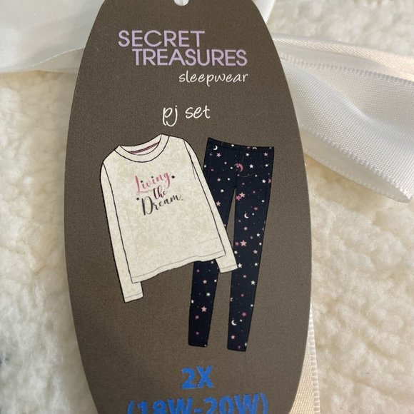 ULTRA SOFT Fleece Pajamas Lounge Set Living The Dream 2x 2xl xxl 2 Pc NEW NWT - Picture 3 of 5